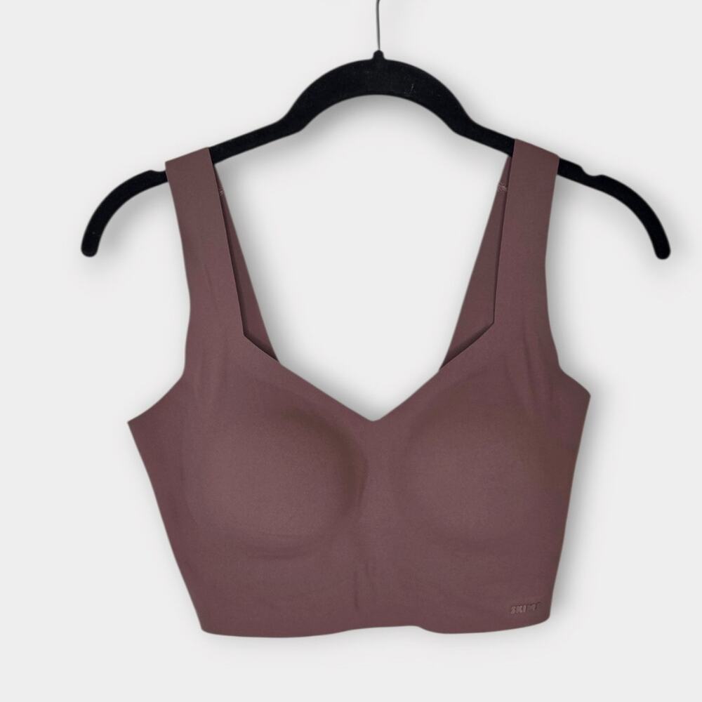 NEW SKIMS Naked Plunge Tank Chocolate Brown Jasper Women's Med
